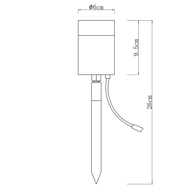 Accent 12V Garden Spike Light Black - OL7762BK