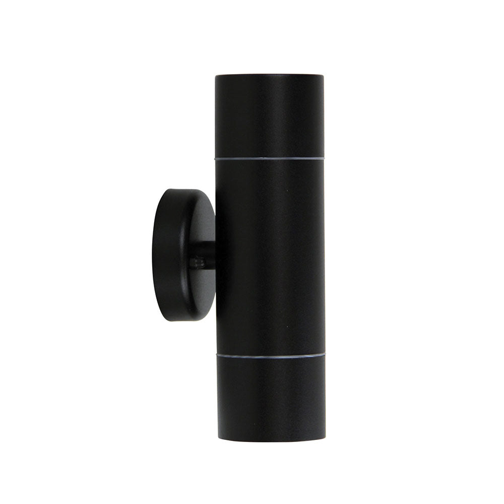 Zeta 240V GU10 Up & Down Wall Pillar Light Black - OL7775/2BK