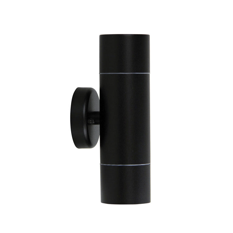 Zeta 240V GU10 Up & Down Wall Pillar Light Black - OL7775/2BK