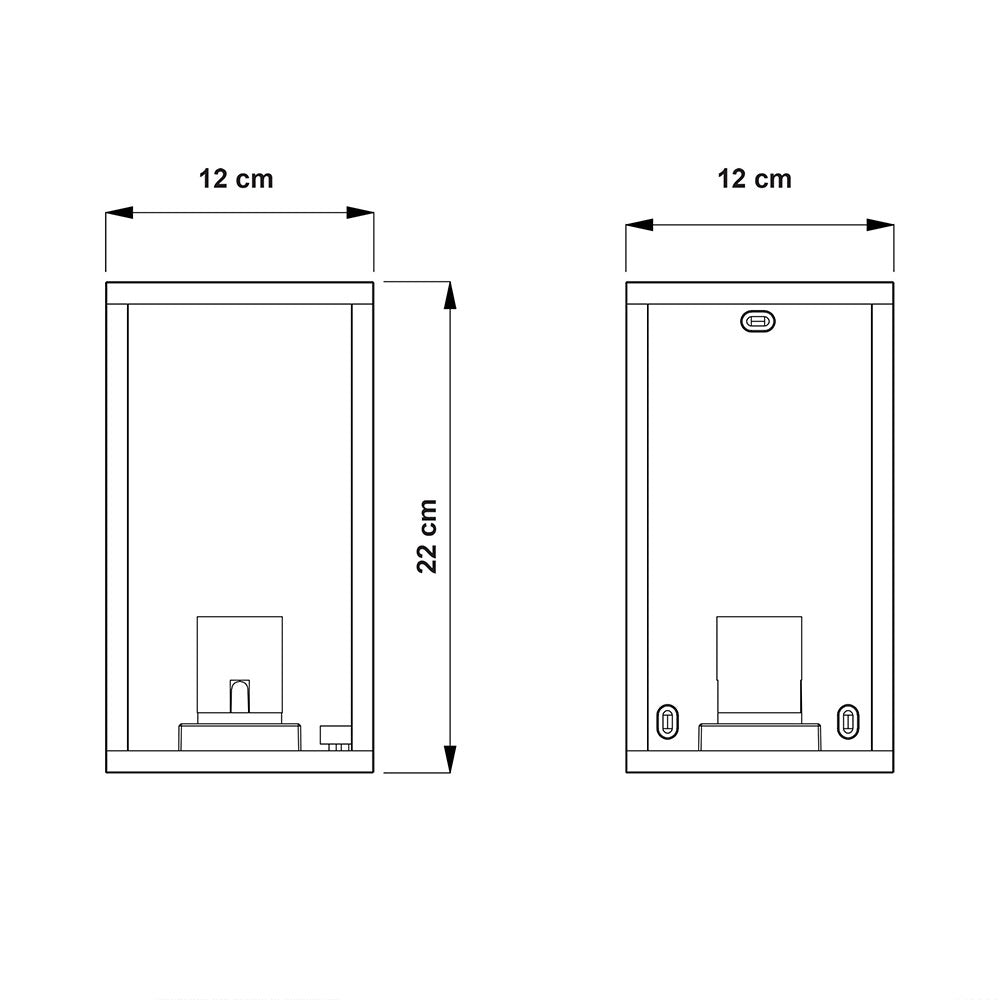 Pandora Contemporary Outdoor Wall Light Black - OL7843BK