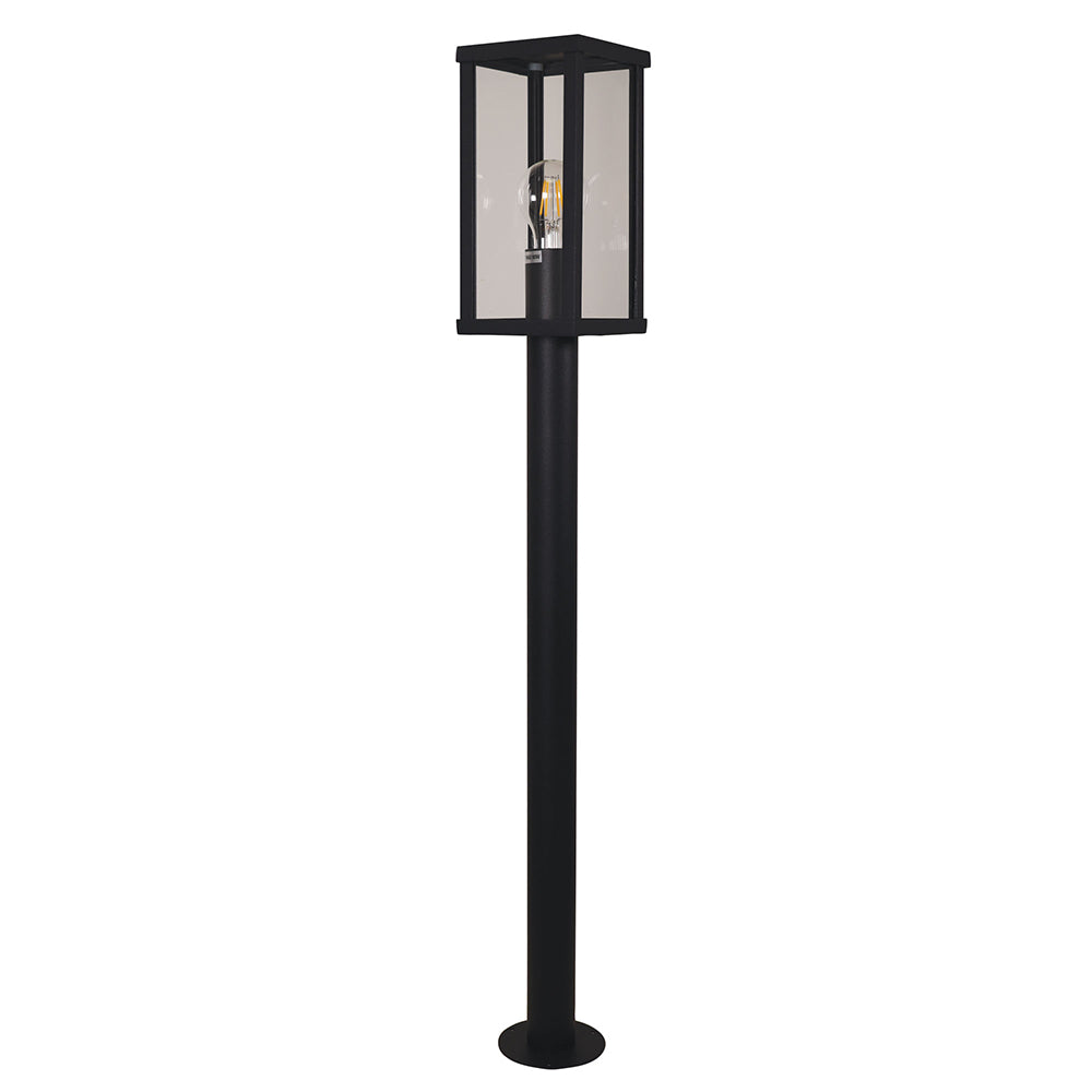 Pandora Contemporary Outdoor Bollard Black - OL7849BK