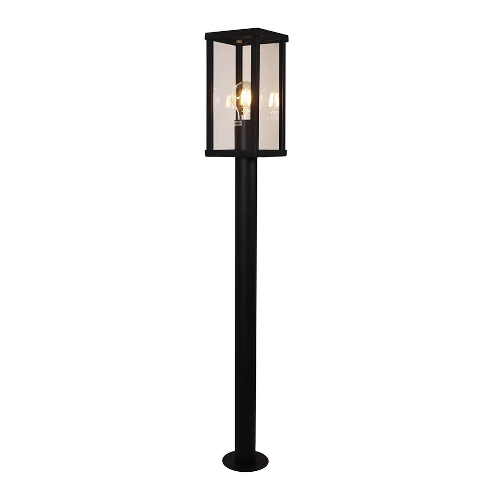 Pandora Contemporary Outdoor Bollard Black - OL7849BK