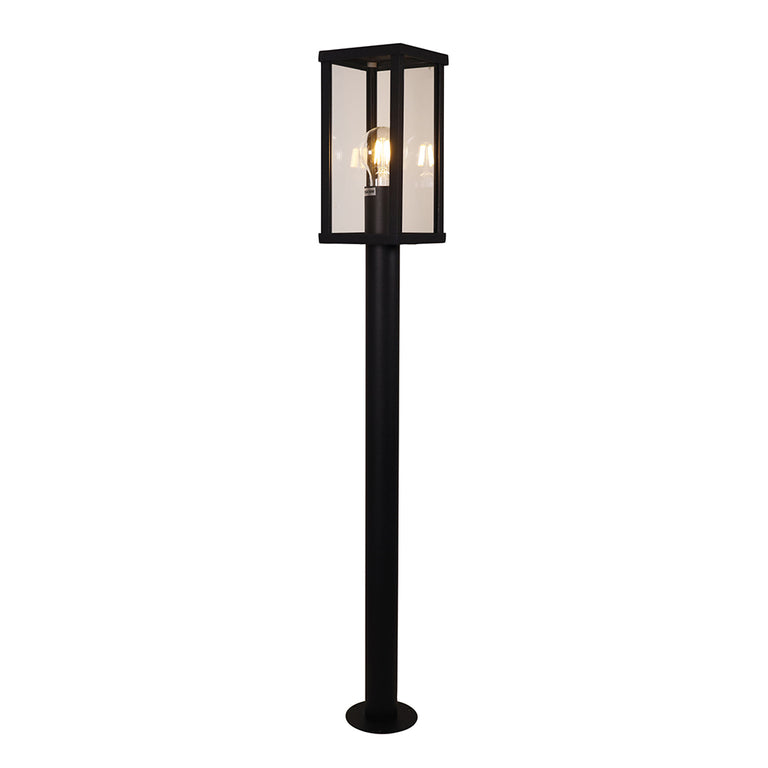 Pandora Contemporary Outdoor Bollard Black - OL7849BK