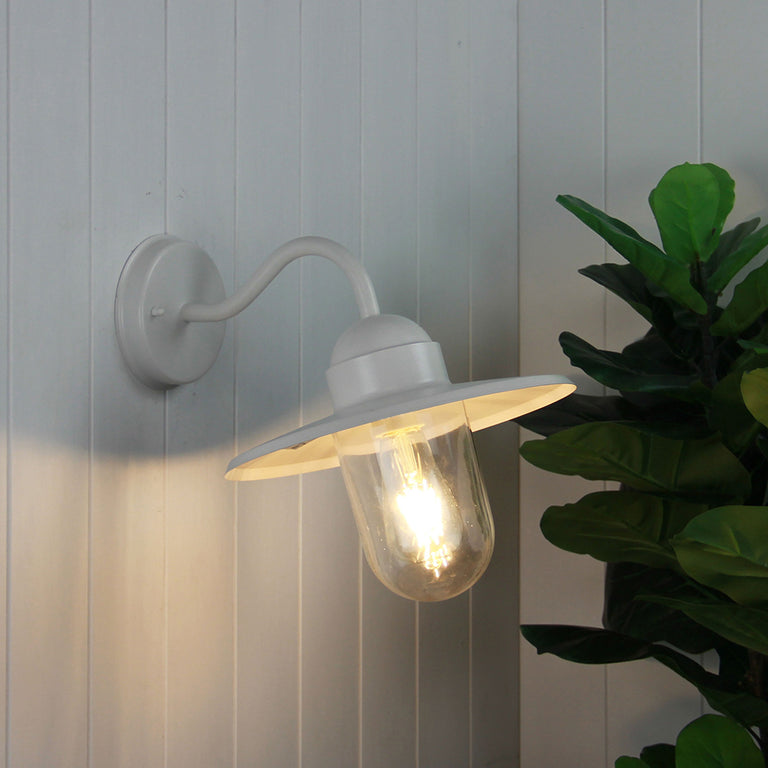 Alley Retro Outdoor Wall Light White - OL7880WH
