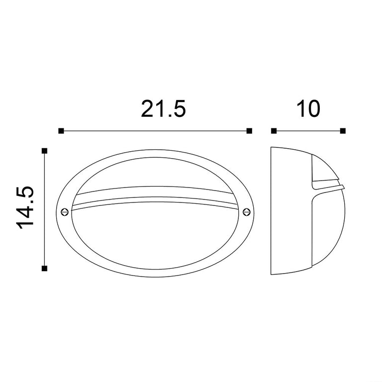 Galaxy Eyelid Oval Bunker Light Black - OL7973BK
