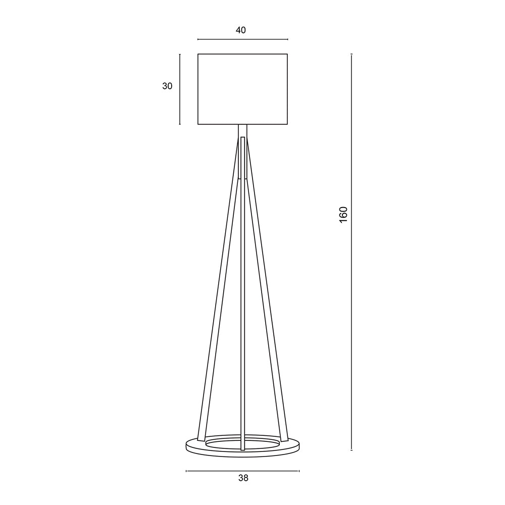 Stabb Floor Lamp With White Drum Shade - OL81166