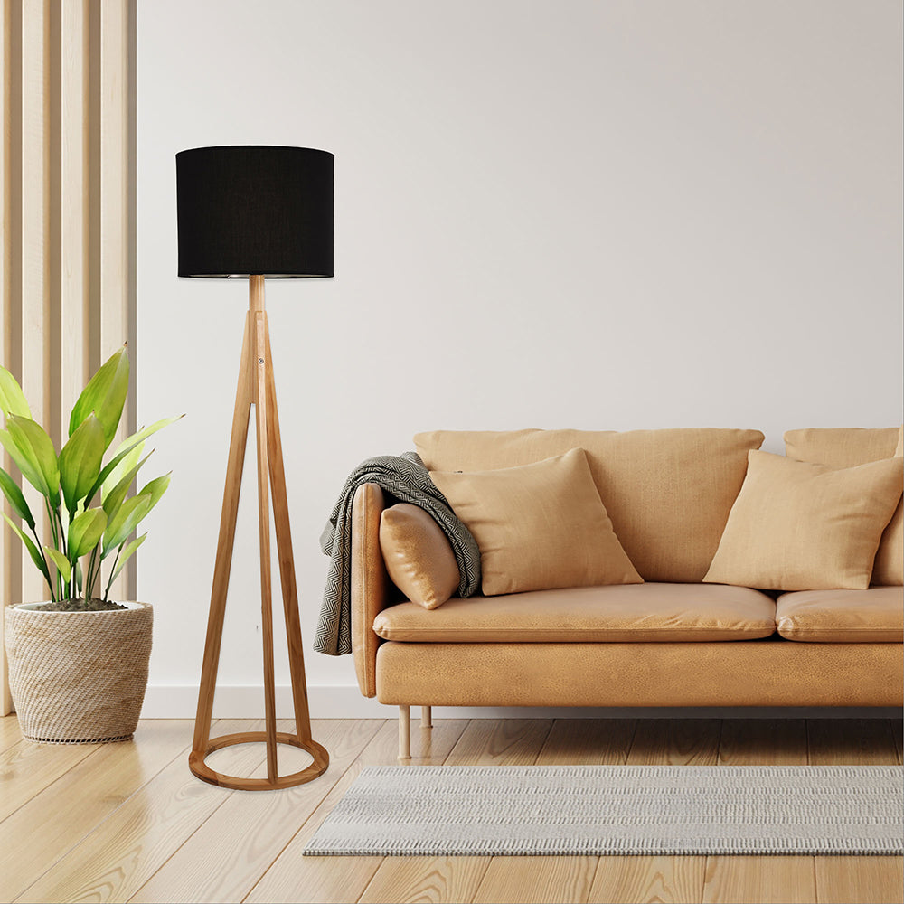 Stabb Floor Lamp With Black Drum Shade - OL81165