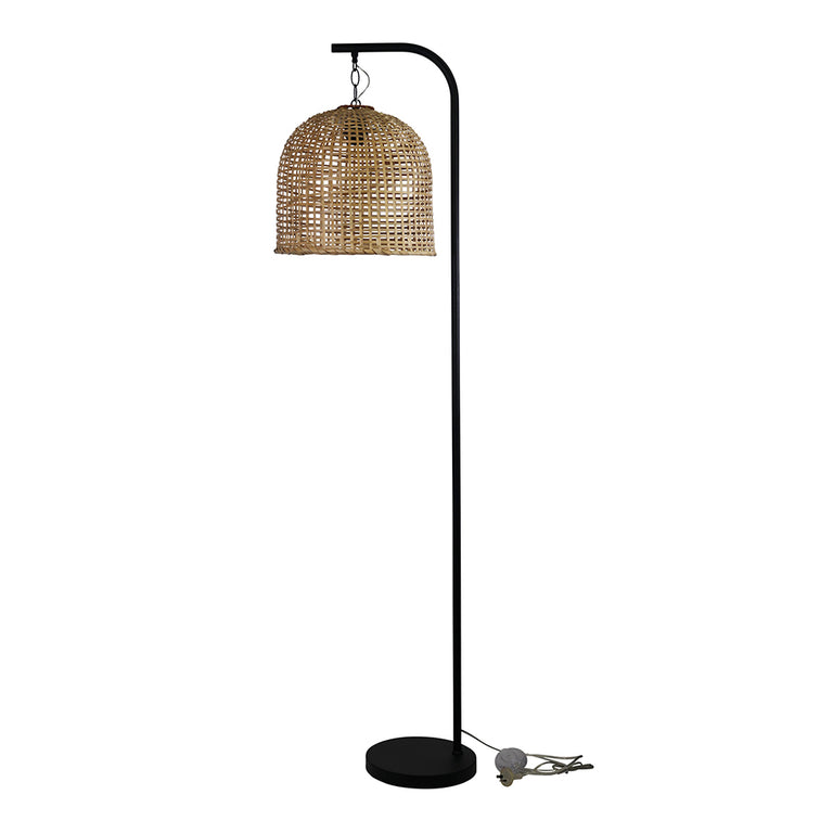 Jess Floor Lamp Black With Batur Shade - OL81411