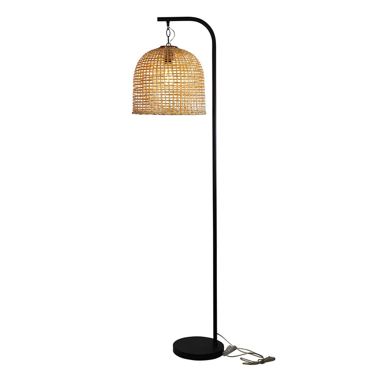 Jess Floor Lamp Black With Batur Shade - OL81411