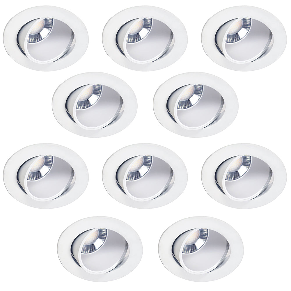 Focus.8 8W Dimmable LED Gimble 10 Pack Downlight White / Tri-Colour - OL83210