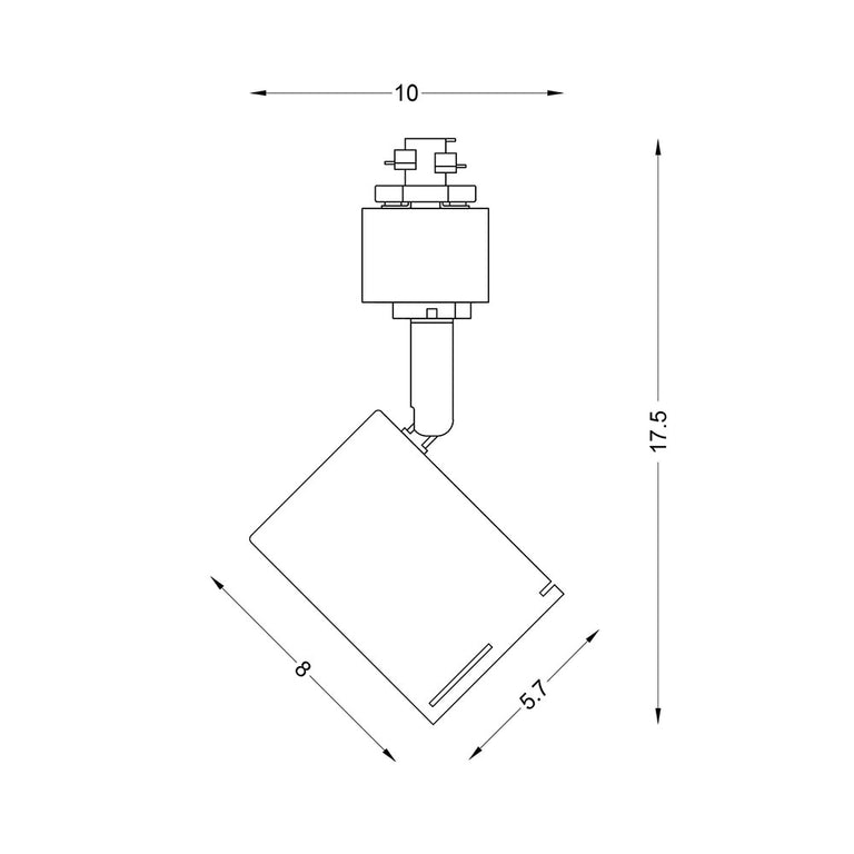 Single Circuit 2 Light LED Track Kit Black - OL85301