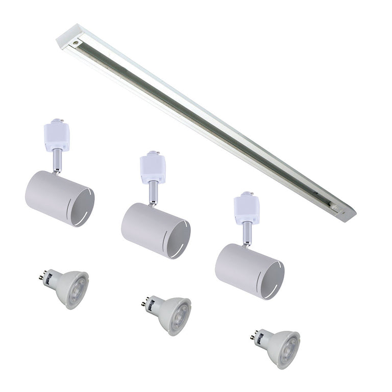 Single Circuit 3 Light LED Track Kit White - OL85304