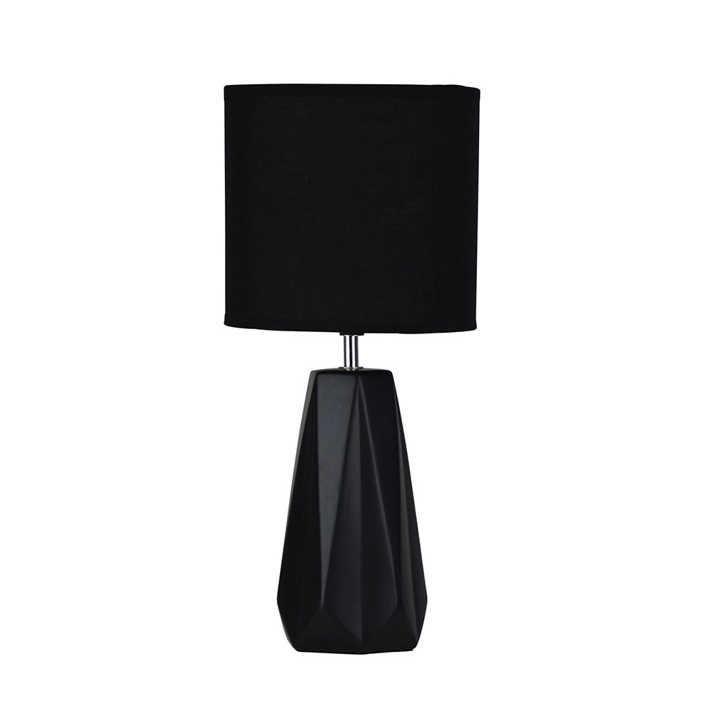 Shelly Ceramic Table Lamp Black - OL90115BK