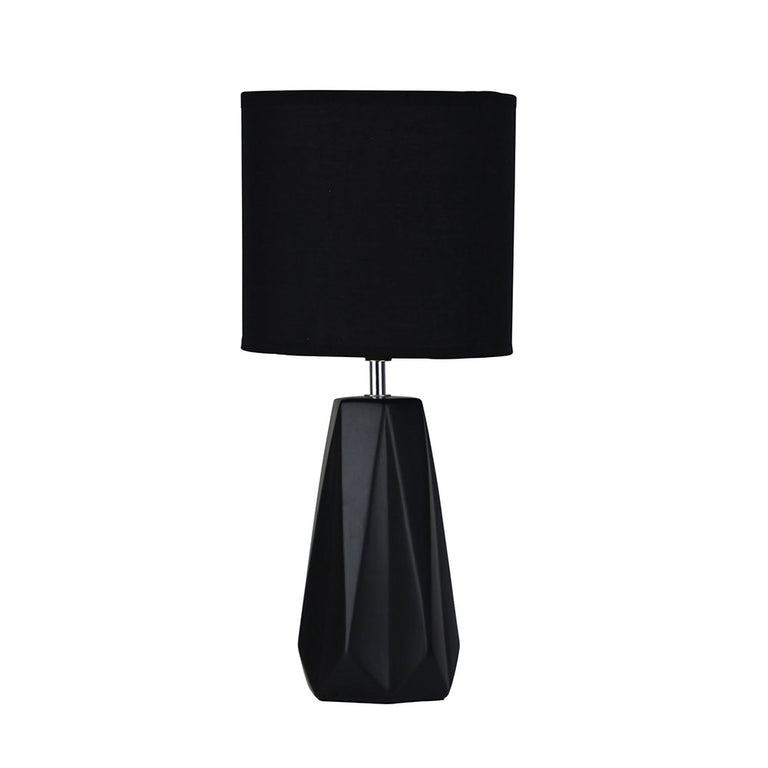 Shelly Ceramic Table Lamp Black - OL90115BK