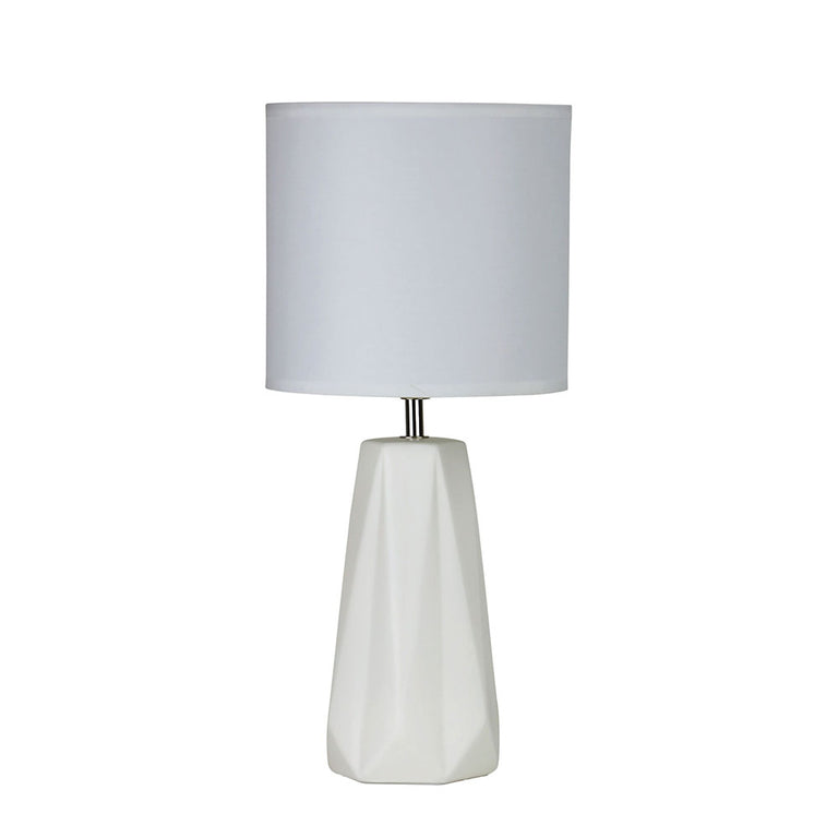 Shelly Ceramic Table Lamp White - OL90115WH