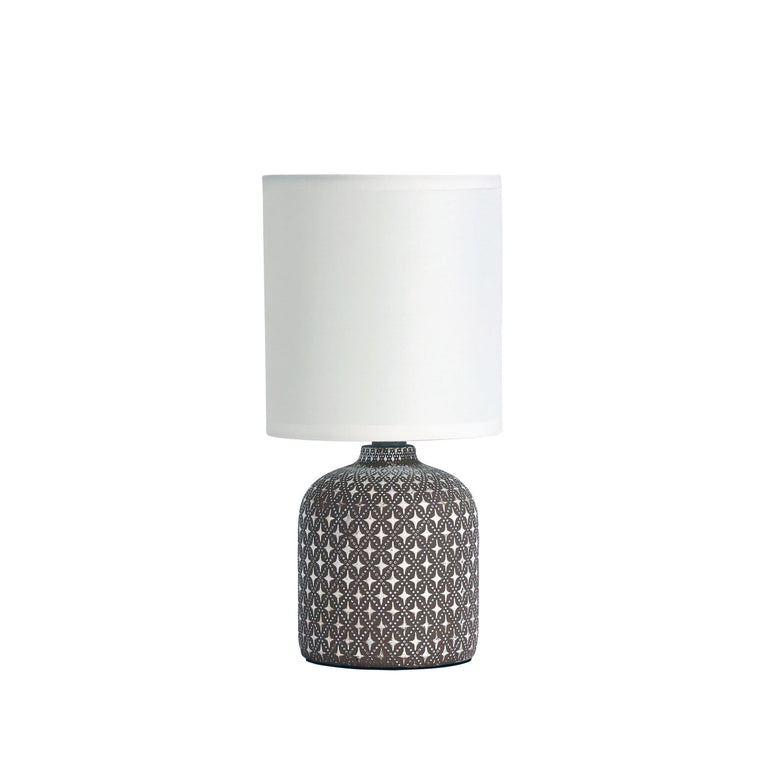 Vera Ceramic Table Lamp Taupe / White - OL90118TP