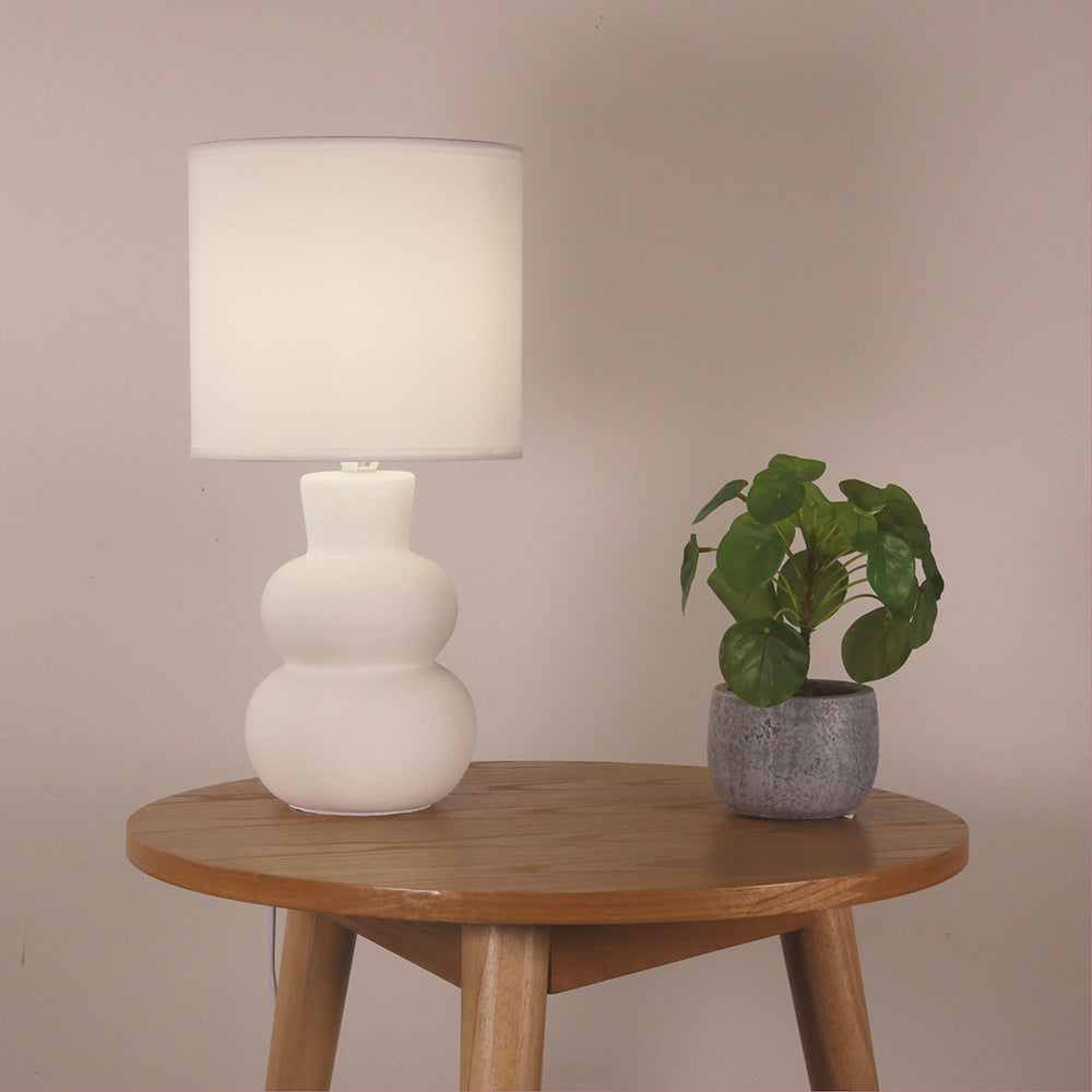 Holla Ceramic Table Lamp White - OL90163WH