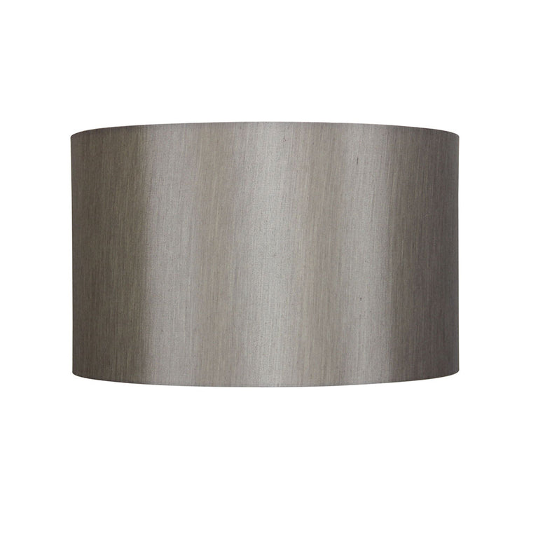 Satin Polyester 500mm Drum Shade Silver - OL91903