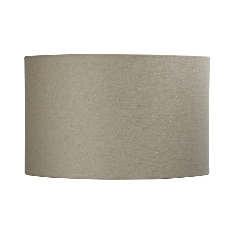 Burlap 400mm Linen Drum Shade Cream - OL91912