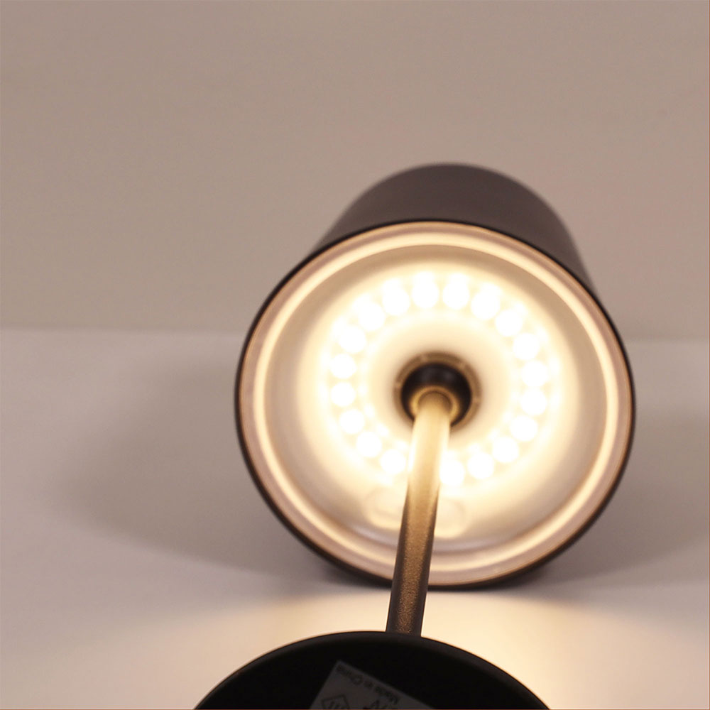 Mindy 3W LED Portable Rechargeable Table Lamp Black / Warm White - OL92651BK