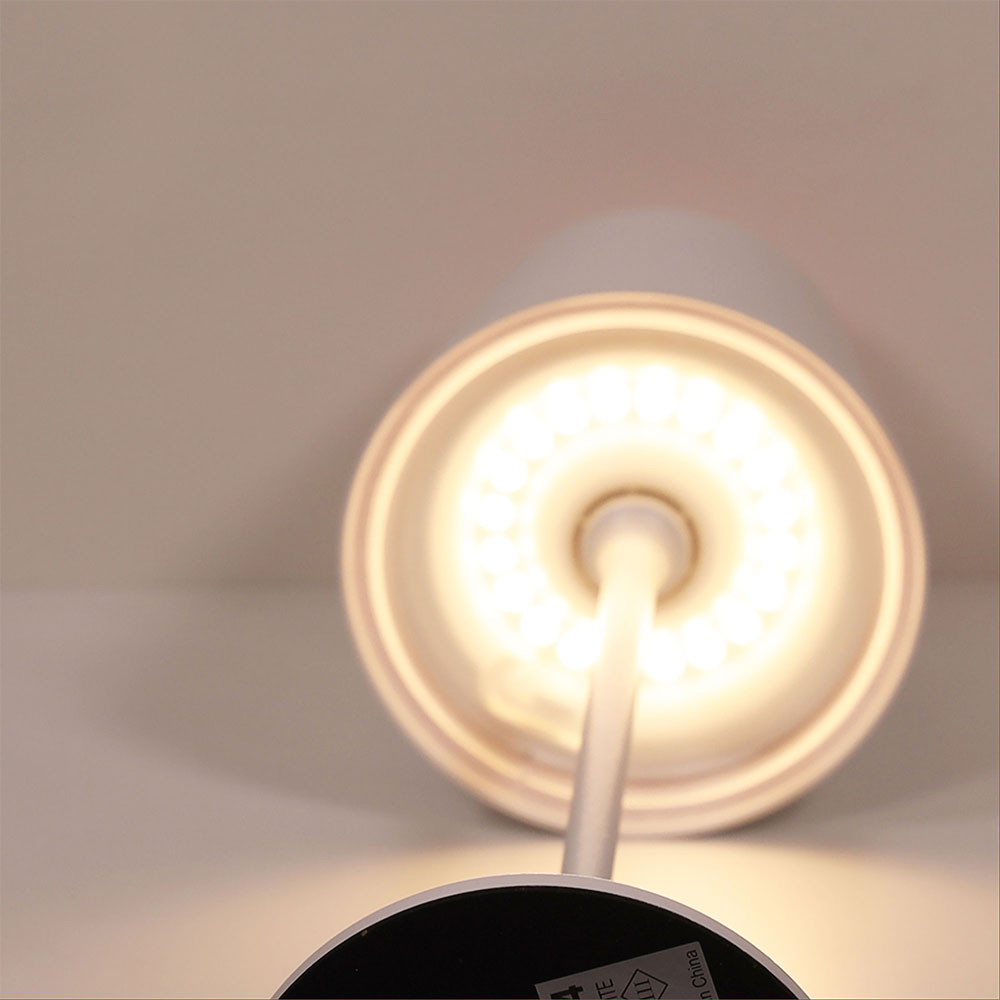 Mindy 3W LED Portable Rechargeable Table Lamp White / Warm White - OL92651WH