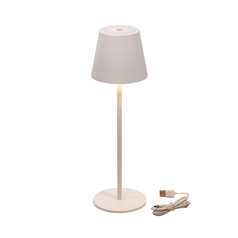 Mindy 3W LED Portable Rechargeable Table Lamp White / Warm White - OL92651WH