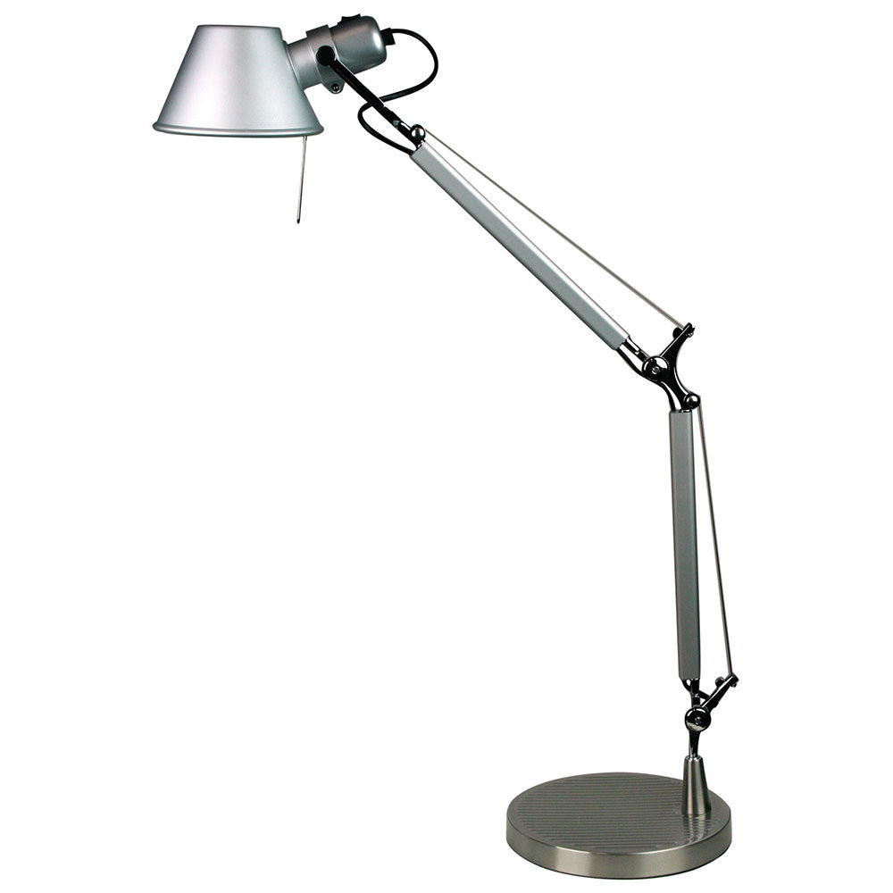 Forma Retro Styled Adjustable Desk Lamp Silver - OL92961SIL