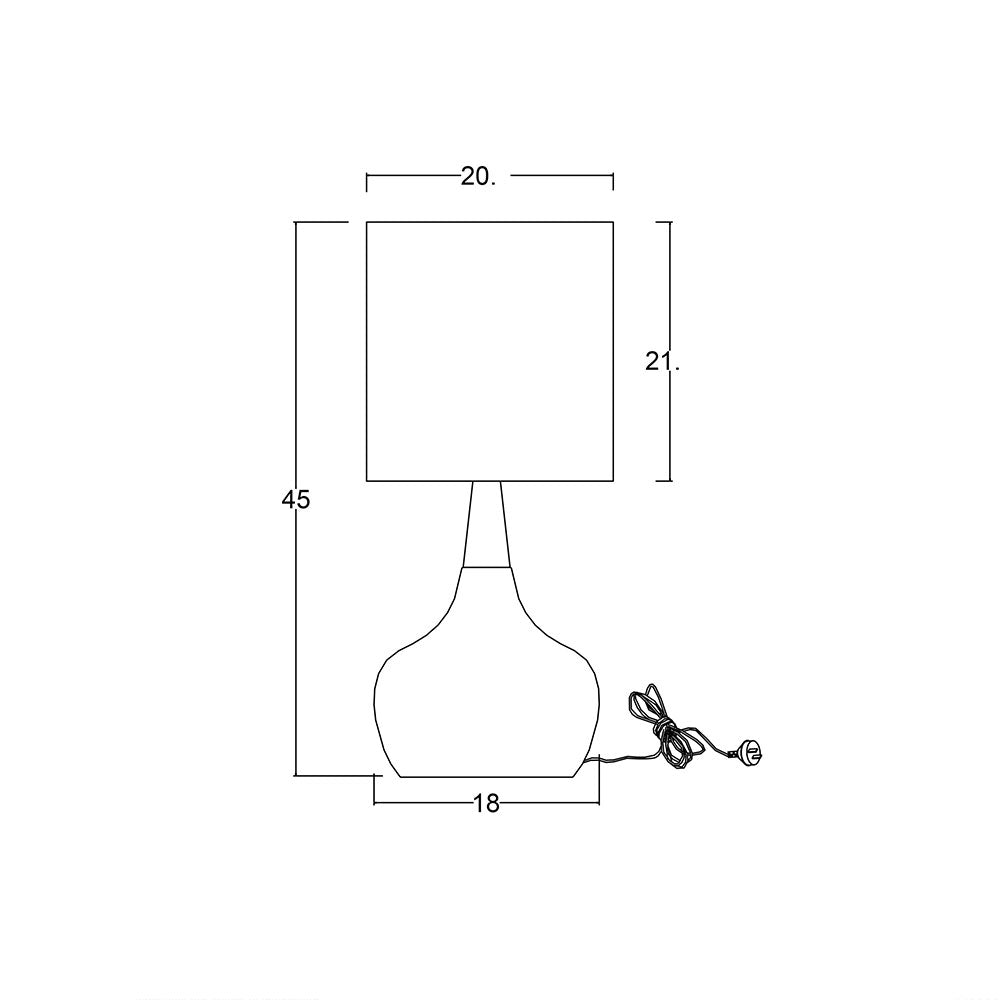 Pod Scandanavian Touch Table Lamp White - OL93125WH