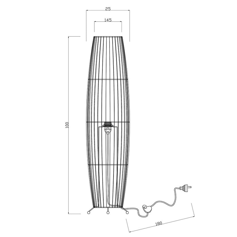 Matram Bamboo Floor Lamp Natural - OL93245