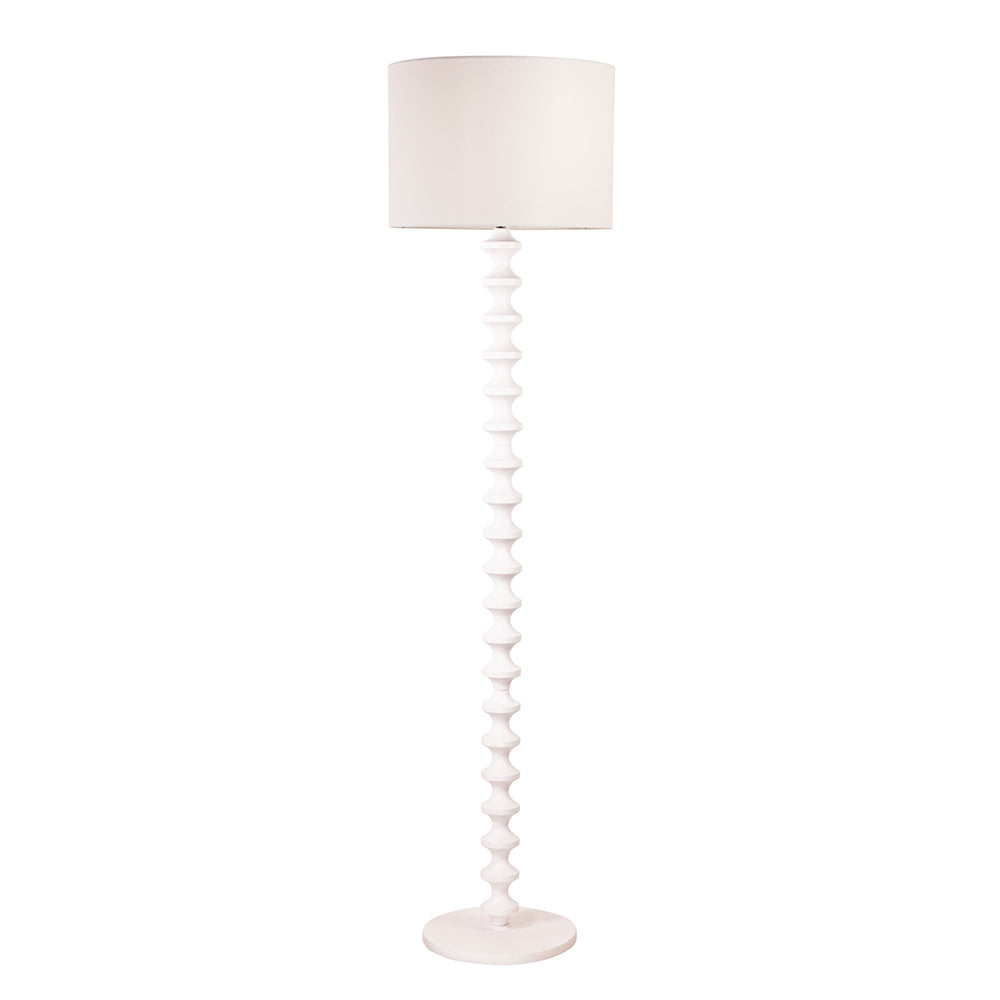 Spindle Floor Lamp With Shade White - OL93543WH