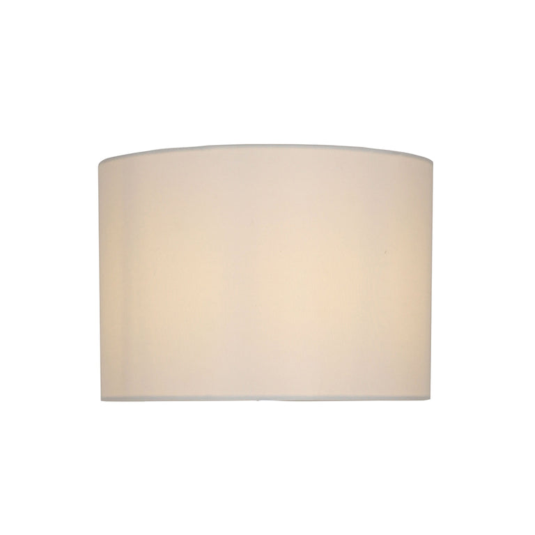 Spindle 40cm White Linen Drum Shade - OL93543-SHADE