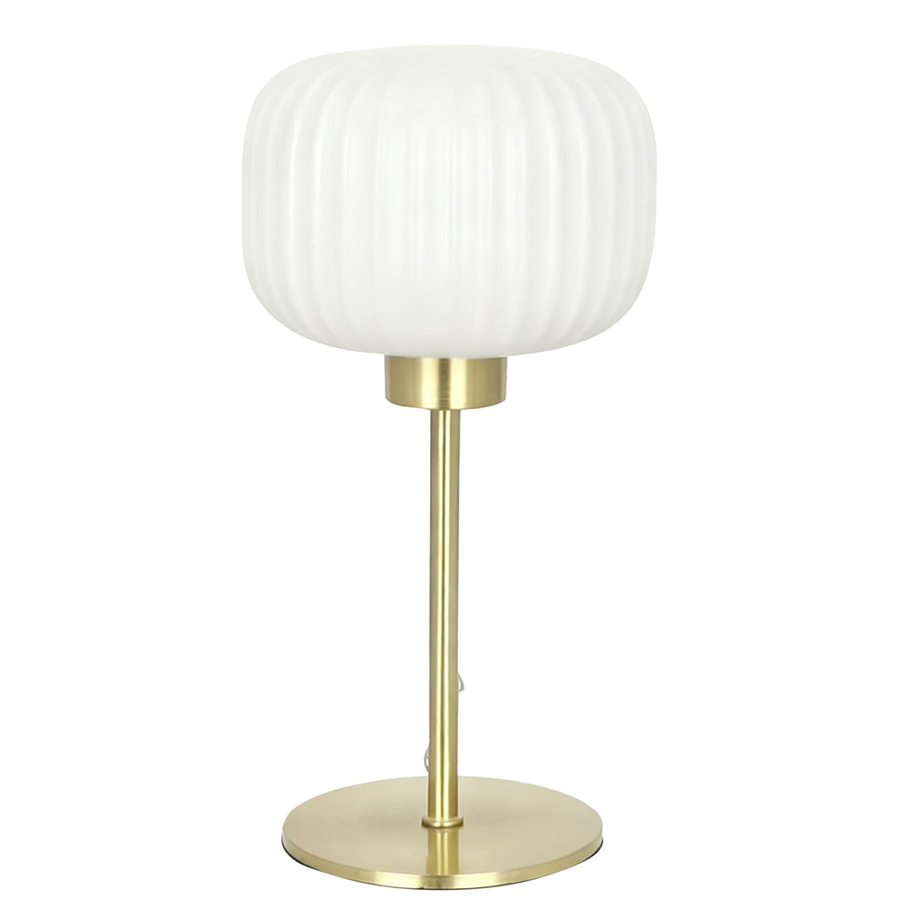 Alto Opal Ribbed Optic Glass Table Lamp - OL93705OM
