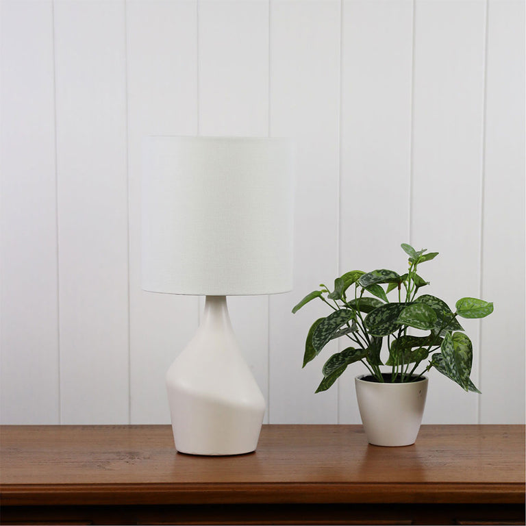 Zale Ceramic Table Lamp White - OL94521