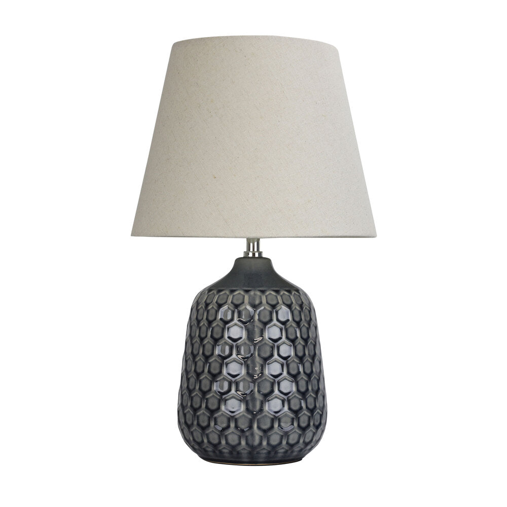 Daria Table Lamp Grey / Off White - OL94523