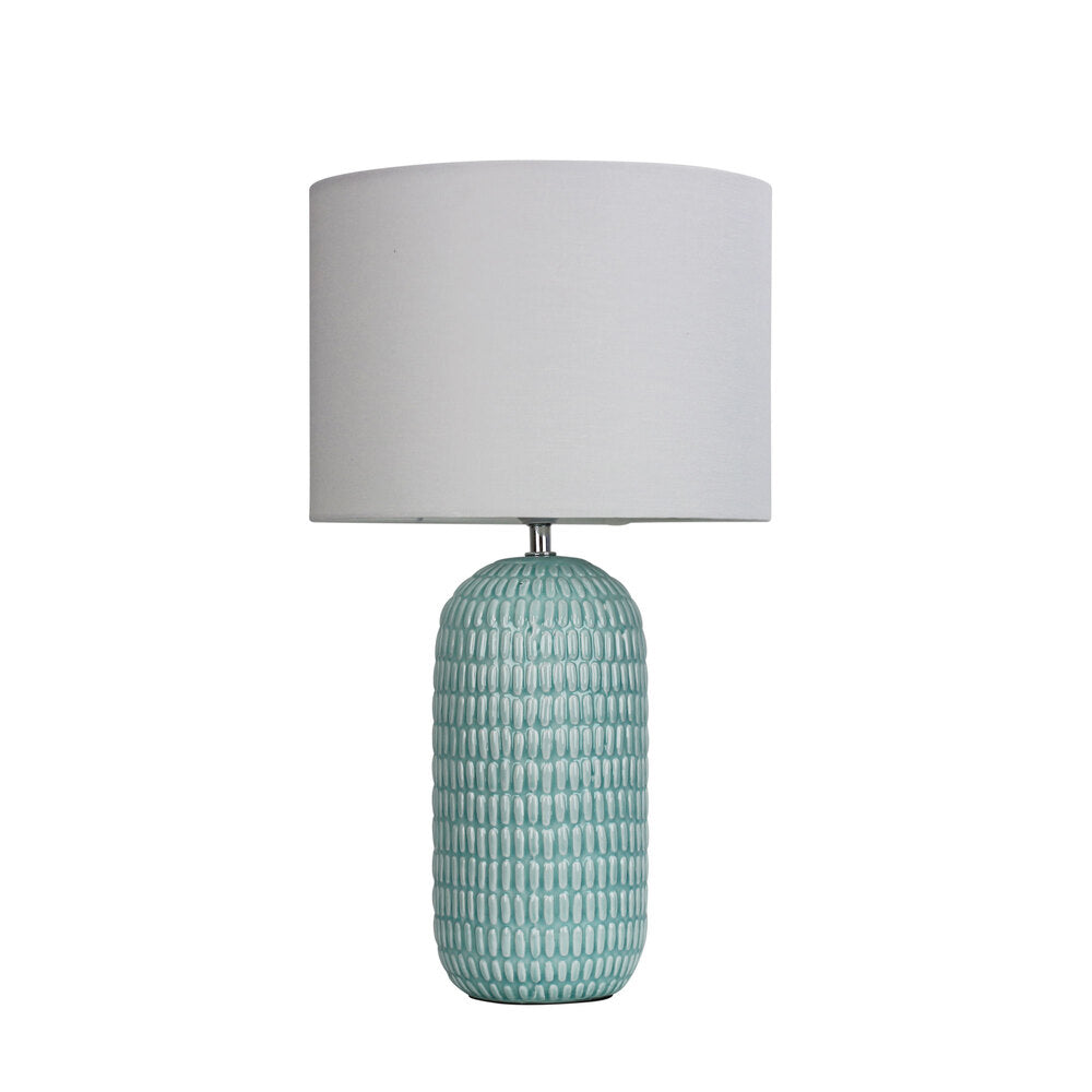 Hurley Ceramic Table Lamp Pale Blue / White - OL94525