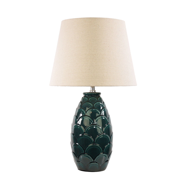 Delphin Ceramic Table Lamp Green - OL94535