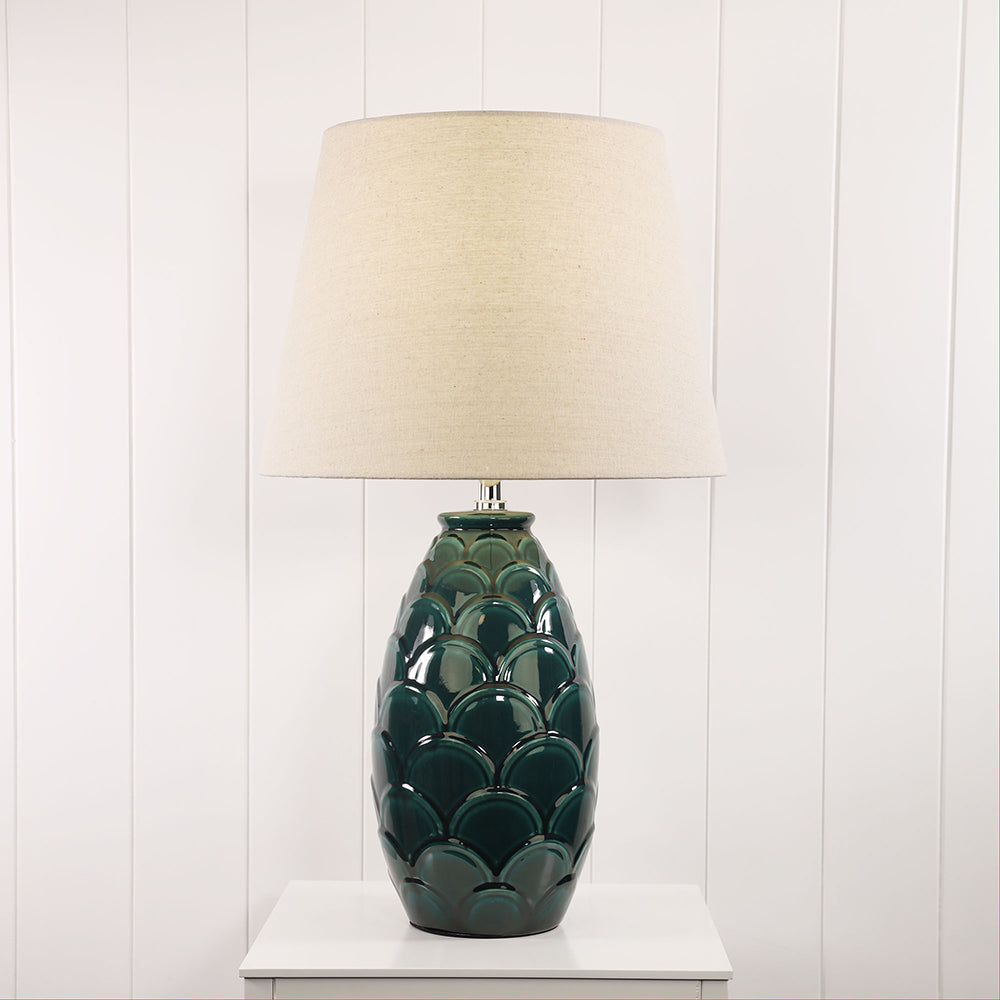 Delphin Ceramic Table Lamp Green - OL94535