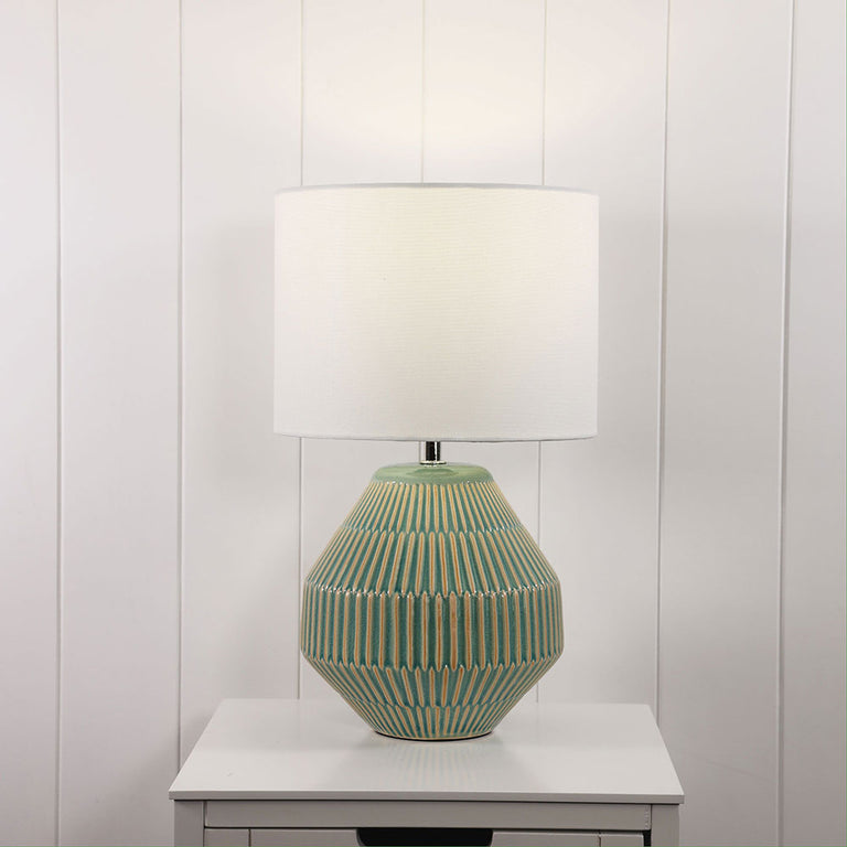 Maya Ceramic Table Lamp Green - OL94537