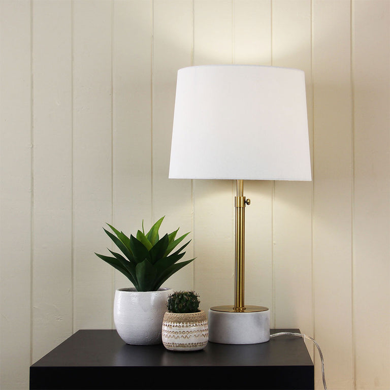 Umbria Adjustable Table Lamp Antique Brass - OL98832