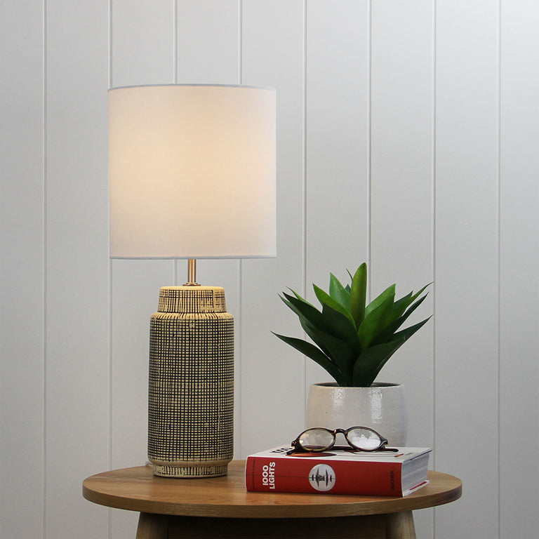 Zamora Ceramic Table Lamp Beige - OL98881