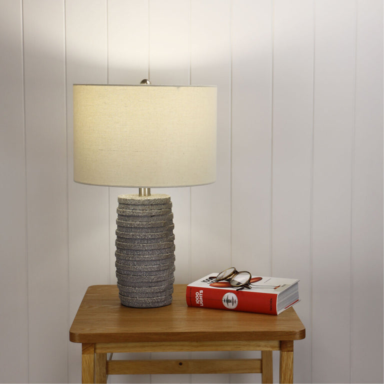 Strata Table Lamp Grey / Natural - OL98887