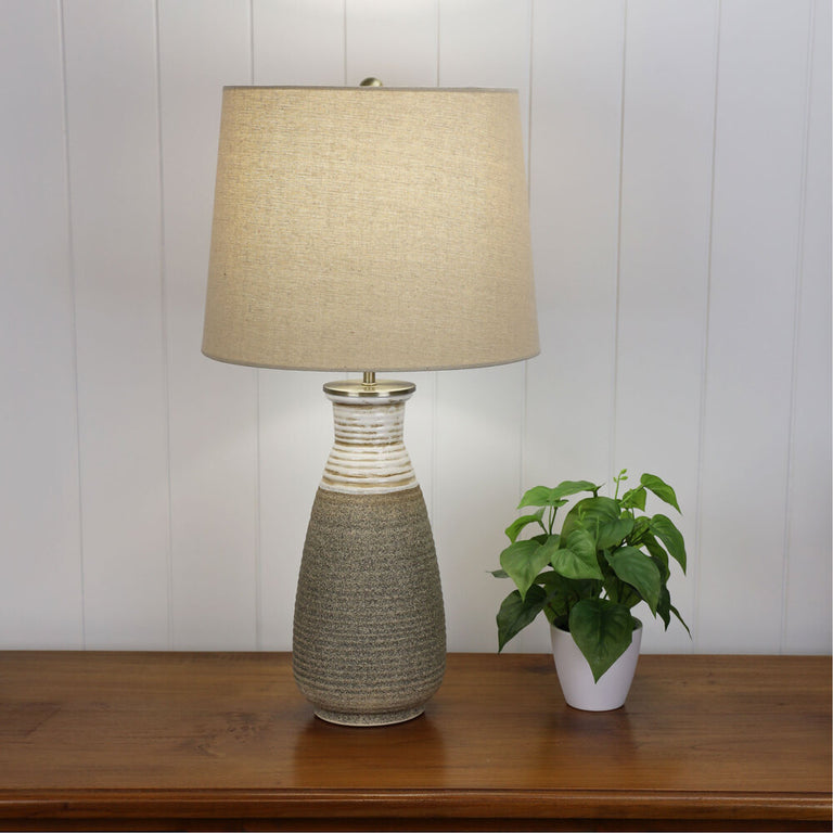 Potton Ceramic Table Lamp Beige / Natural - OL98895