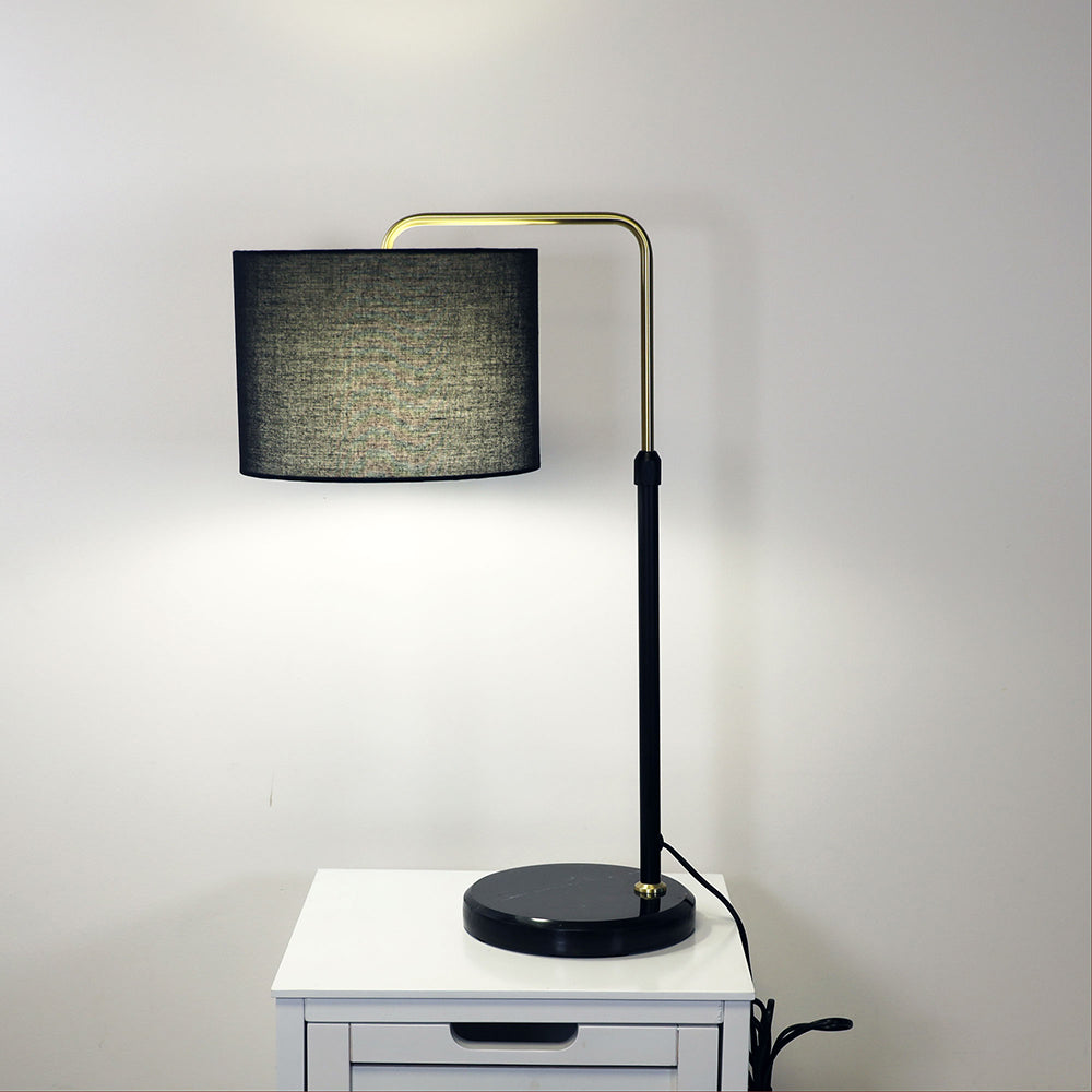Myra Height Adjustable Table Lamp Black - OL98898BK