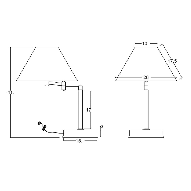Zoe Touch Table Lamp Brushed Chrome - OL99454BC