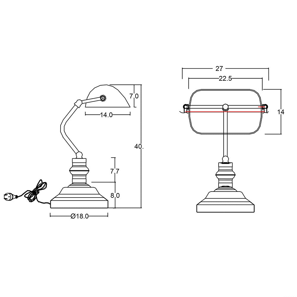 Bankers Touch Table Lamp Chrome - OL99458CH