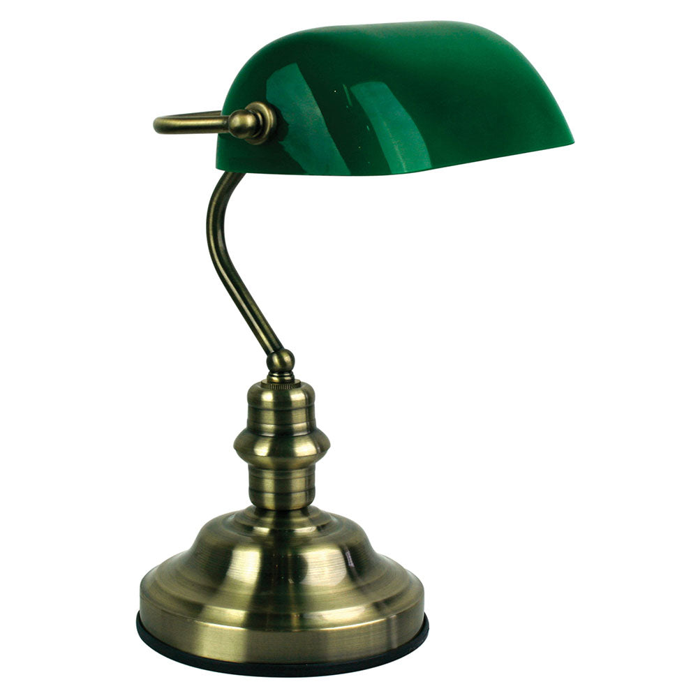 Bankers Touch Table Lamp Antique Brass - OL99458AB