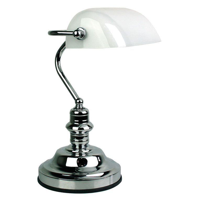 Bankers Touch Table Lamp Chrome - OL99458CH