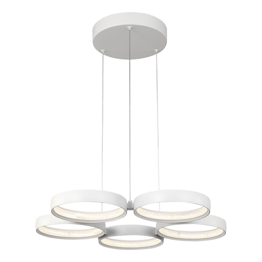 Olympus 5 Light Dimmable LED Pendant White / Tri-Colour - OLYM5PLEDWHT