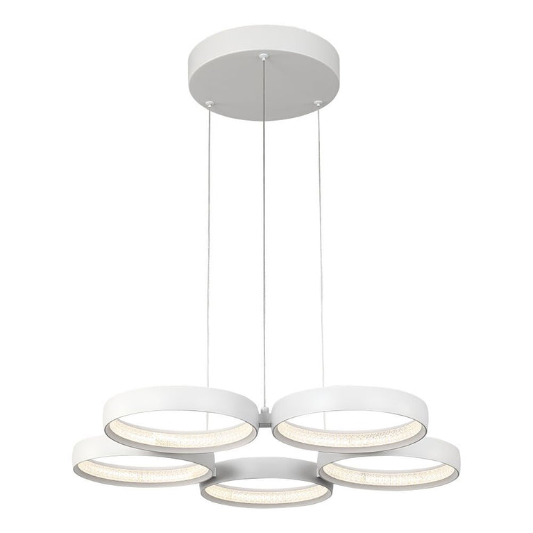 Olympus 5 Light Dimmable LED Pendant White / Tri-Colour - OLYM5PLEDWHT
