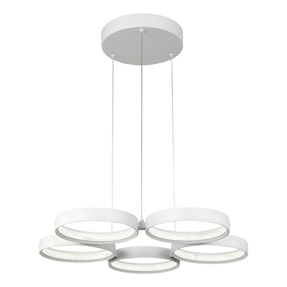 Olympus 5 Light Dimmable LED Pendant White / Tri-Colour - OLYM5PLEDWHT